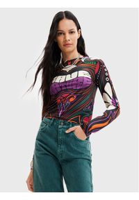 Desigual Bluzka Blair 22WWTK35 Kolorowy Slim Fit. Materiał: syntetyk. Wzór: kolorowy