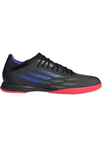 Adidas - Buty piłkarskie adidas X Speedflow.3 In M FY3303 czarne czarne. Kolor: czarny. Materiał: guma, dzianina. Szerokość cholewki: normalna. Sport: piłka nożna