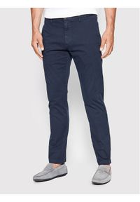 Hugo Chinosy David222D 50468314 Granatowy Slim Fit. Kolor: niebieski. Materiał: bawełna #1