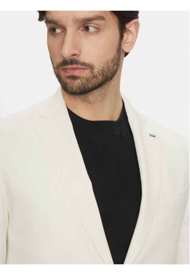 Michael Kors Marynarka MK0SB01067 Écru Regular Fit. Materiał: syntetyk