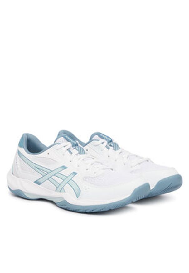 Asics Buty halowe Gel-Rocket 12 1071A116 Biały. Kolor: biały. Materiał: skóra