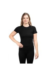 Koszulka termoaktywna damska Smartwool Merino. Kolor: czarny. Długość rękawa: krótki rękaw. Długość: krótkie. Sport: turystyka piesza