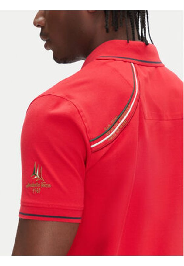 Aeronautica Militare Polo 251PO1853P191 Czerwony Regular Fit. Typ kołnierza: polo. Kolor: czerwony. Materiał: bawełna