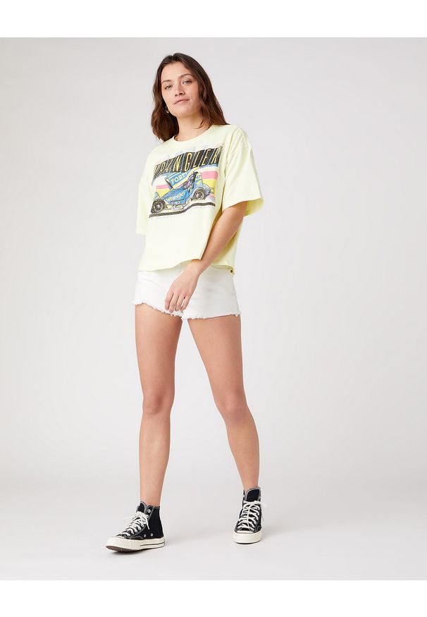 Wrangler - DAMSKI T-SHIRT WRANGLER BOXY TEE WAX YELLOW W7S2-GF-X9B 112132116