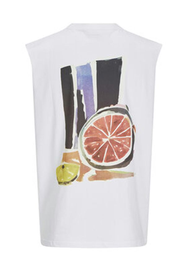 Jack & Jones - Jack&Jones Tank top Varenna 12273524 Biały Oversize. Kolor: biały. Materiał: bawełna