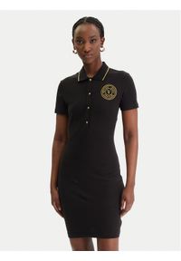 Versace Jeans Couture Sukienka codzienna 80HAOT03 CJ01T Czarny Slim Fit. Okazja: na co dzień. Kolor: czarny. Materiał: bawełna. Typ sukienki: proste. Styl: casual #1