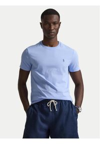 Polo Ralph Lauren T-Shirt 710671438020 Niebieski Slim Fit. Typ kołnierza: polo. Kolor: niebieski. Materiał: bawełna #1