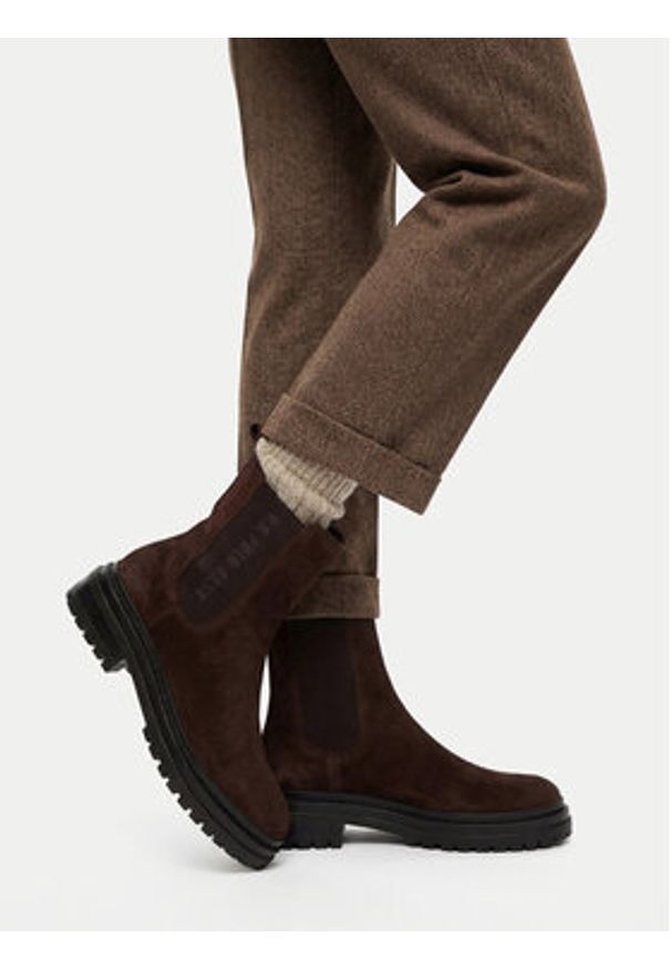 U.S. Polo Assn. Sztyblety CEO-VIZAG001W/ELE1 Brązowy. Kolor: brązowy. Materiał: zamsz, skóra