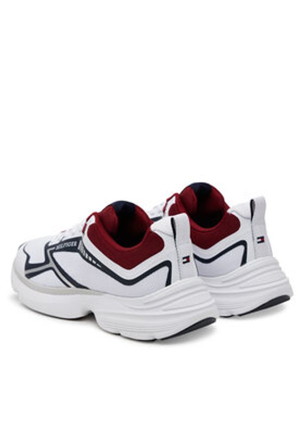 TOMMY HILFIGER - Tommy Hilfiger Sneakersy Th Dynafast Tech FM0FM05450 Biały. Kolor: biały. Materiał: skóra