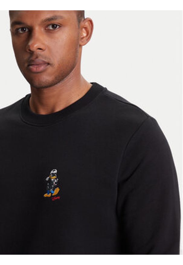 Karl Lagerfeld - KARL LAGERFELD Bluza 705099 553930 Czarny Regular Fit. Typ kołnierza: dekolt w karo. Kolor: czarny. Materiał: bawełna