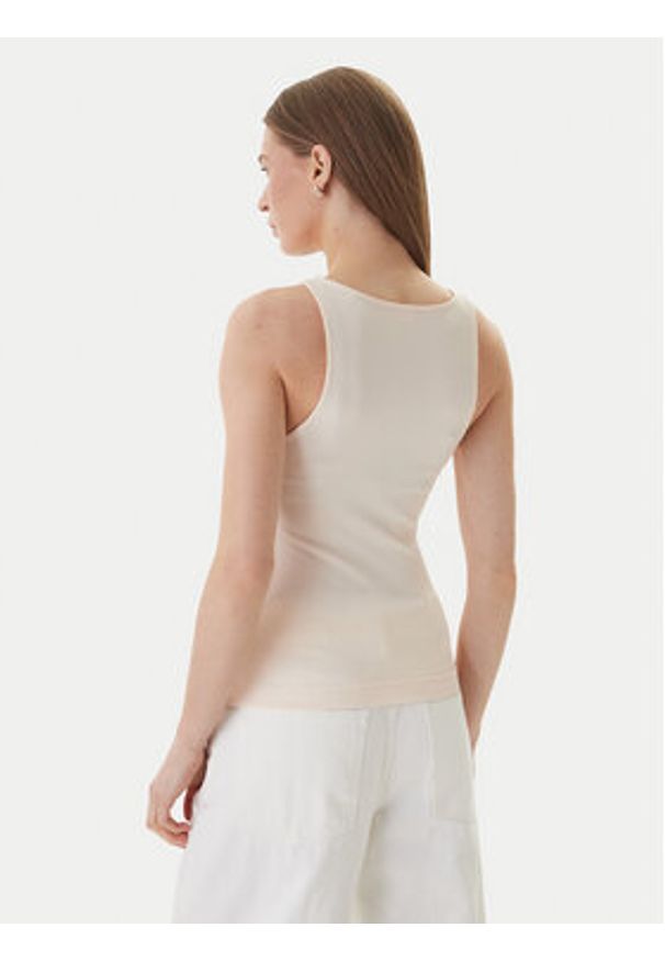 Guess Top W6RP39 KD092 Beżowy Regular Fit. Kolor: beżowy. Materiał: syntetyk