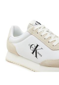 Calvin Klein Jeans Sneakersy Retro Runner Low Lace Ny Ml YW0YW01326 Biały. Kolor: biały. Materiał: materiał #3