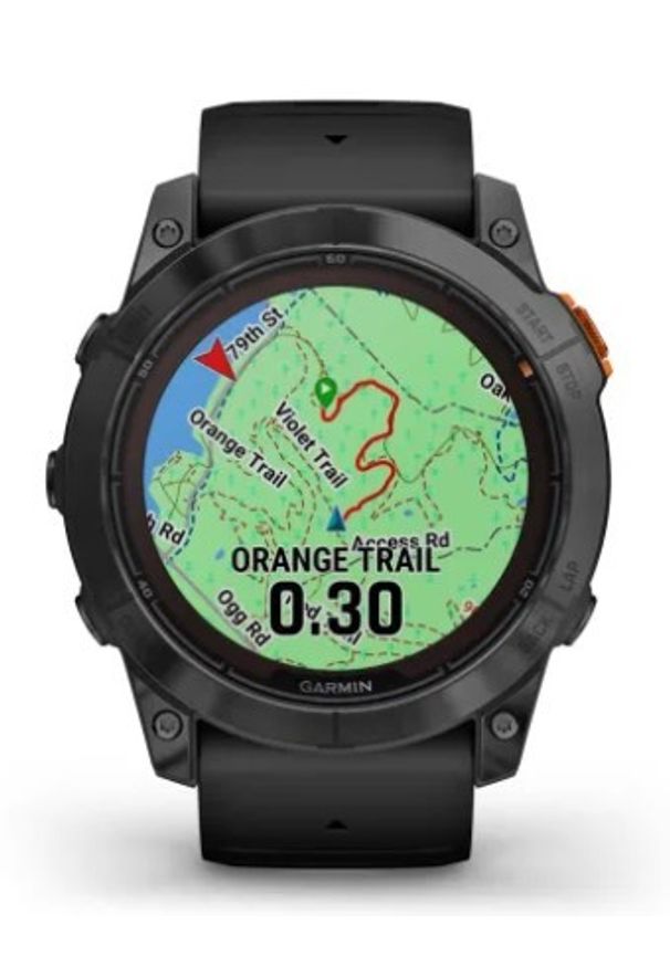 GARMIN - Garmin Fenix 7X Pro Solar czarny z czarnym paskiem. Rodzaj zegarka: cyfrowe. Kolor: czarny. Styl: sportowy, militarny, casual