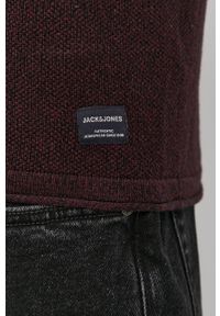 Jack & Jones Sweter męski kolor fioletowy. Kolor: fioletowy. Materiał: dzianina. Długość rękawa: raglanowy rękaw