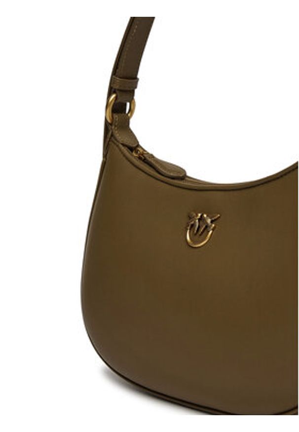 Pinko - PINKO Torebka Half Moon Mini AI 23-24 PLTT 101523 A11Q Brązowy. Kolor: brązowy. Materiał: skórzane