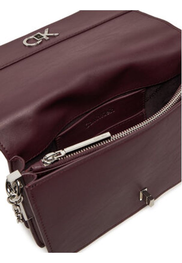 Calvin Klein Torebka K60K612806 Bordowy. Kolor: czerwony. Materiał: skórzane