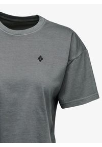 Koszulka bawełniana damska Black Diamond Diamond Crop SS Tee. Kolor: szary. Materiał: bawełna