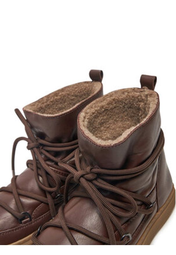 Inuikii Śniegowce Full Leather 55102-087 Brązowy. Kolor: brązowy. Materiał: skóra