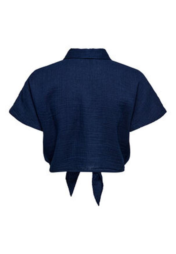 only - ONLY Koszula Leoni 15367290 Granatowy Regular Fit. Kolor: niebieski. Materiał: bawełna