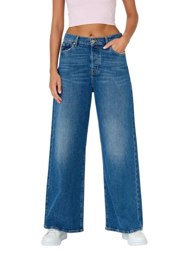 7 FOR ALL MANKIND Granatowe jeansy damskie Zoey Explorer, Rozmiar 25. Kolor: niebieski