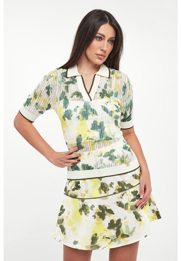 Liu Jo - Sweter damski polo LIU JO. Typ kołnierza: polo