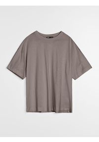 Sinsay - Bawełniana koszulka basic - brązowy. Kolor: brązowy. Materiał: bawełna #1