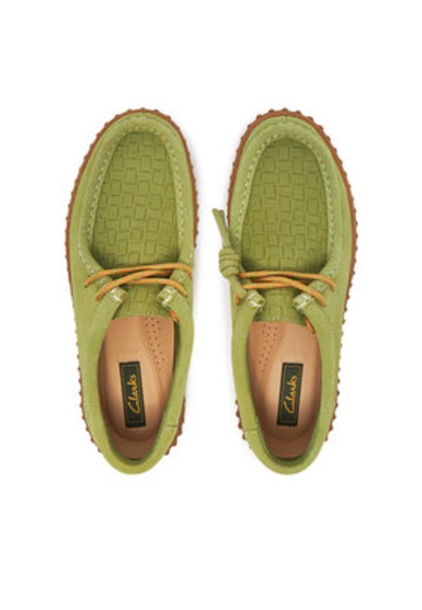 Clarks Półbuty Torhill Bee 26181186 Zielony. Kolor: zielony. Materiał: skóra, zamsz