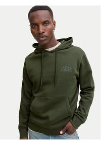 Jack & Jones - Jack&Jones Bluza Corp Logo 12152840 Zielony Regular Fit. Kolor: zielony. Materiał: syntetyk #4