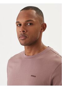 Hugo - HUGO T-Shirt Dero222 50466158 Beżowy Regular Fit. Kolor: beżowy. Materiał: bawełna #5