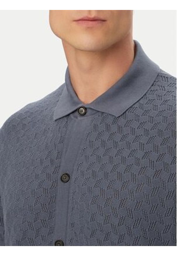 BOSS Koszula H-Nappo 50560494 Niebieski Regular Fit. Kolor: niebieski. Materiał: bawełna