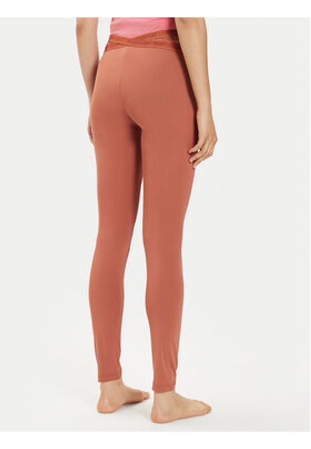Emporio Armani Underwear Legginsy 164728 3F204 01656 Brązowy Slim Fit. Kolor: brązowy. Materiał: syntetyk