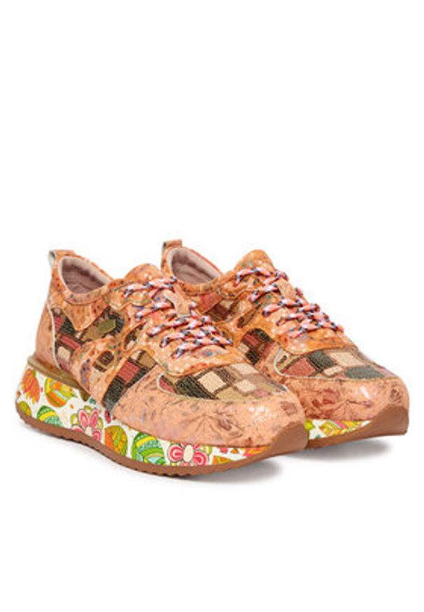 Laura Vita Sneakersy Delphine 07 Kolorowy. Materiał: skóra. Wzór: kolorowy