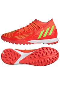 Adidas - Buty adidas Predator Edge.3 Tf M GV8536 czerwone pomarańcze i czerwienie. Kolor: czerwony. Materiał: syntetyk. Szerokość cholewki: normalna #1