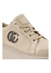 Beżowe Sneakersy Armodo Damskie Stylowe Obuwie. Okazja: na imprezę. Kolor: beżowy. Materiał: materiał #5