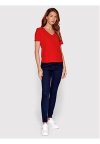 Tommy Jeans T-Shirt DW0DW14617 Czerwony Slim Fit. Kolor: czerwony. Materiał: bawełna #3