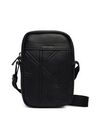 Calvin Klein Saszetka Emblem Aop Emboss Slim Reporter LV04D3371G Czarny. Kolor: czarny. Materiał: skóra #6