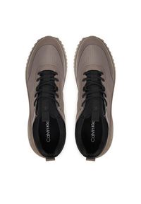 Calvin Klein Sneakersy Eva Runner Laceup Sock Mat Mix YM0YM01443 Brązowy. Kolor: brązowy. Materiał: materiał #3