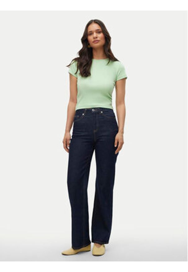 Vero Moda T-Shirt Chloe 10306894 Zielony Tight Fit. Kolor: zielony. Materiał: bawełna