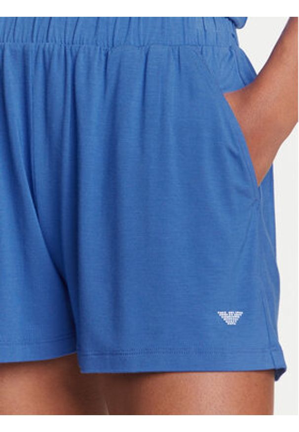 Emporio Armani Szorty sportowe EW000781 AF12192 UA012 Niebieski Regular Fit. Kolor: niebieski. Materiał: wiskoza