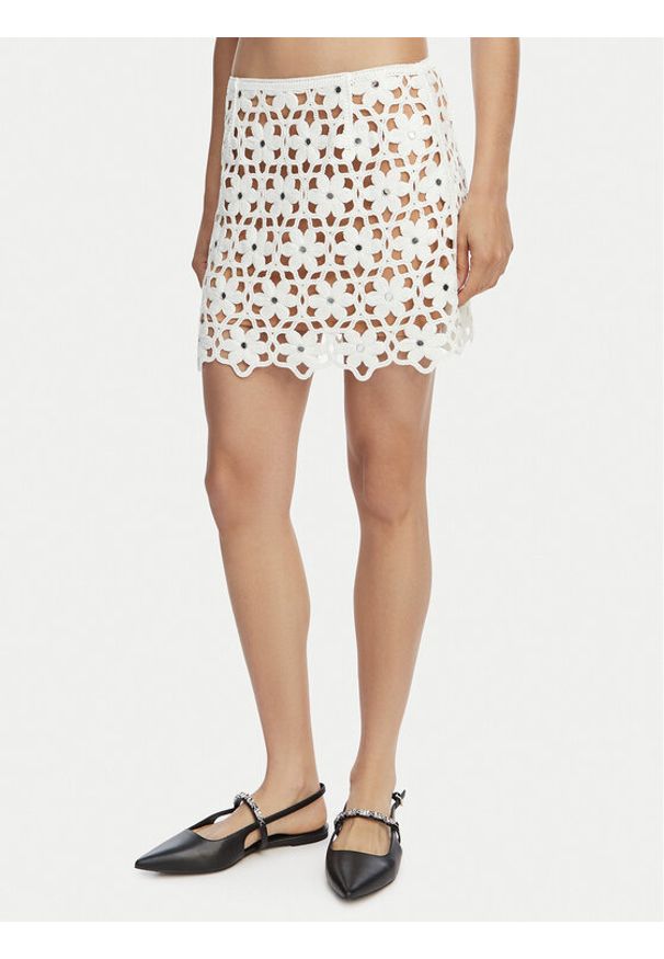 MICHAEL Michael Kors Spódnica mini MS670M4KNE Biały Regular Fit. Kolor: biały. Materiał: syntetyk