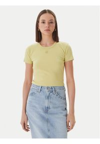 Hugo - HUGO T-Shirt Delanor 50512000 Zielony jasny Slim Fit. Kolor: zielony. Materiał: bawełna #1