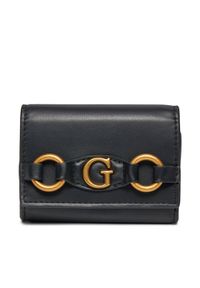 Guess Mały Portfel Damski Izzy RW1600 P4101 Czarny. Kolor: czarny. Materiał: skóra
