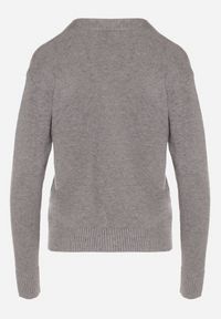 Born2be - Szary Rozpinany Kardigan w Kropki Tusvanea. Okazja: na co dzień. Kolor: szary. Materiał: jeans. Wzór: kropki. Styl: klasyczny, casual #7