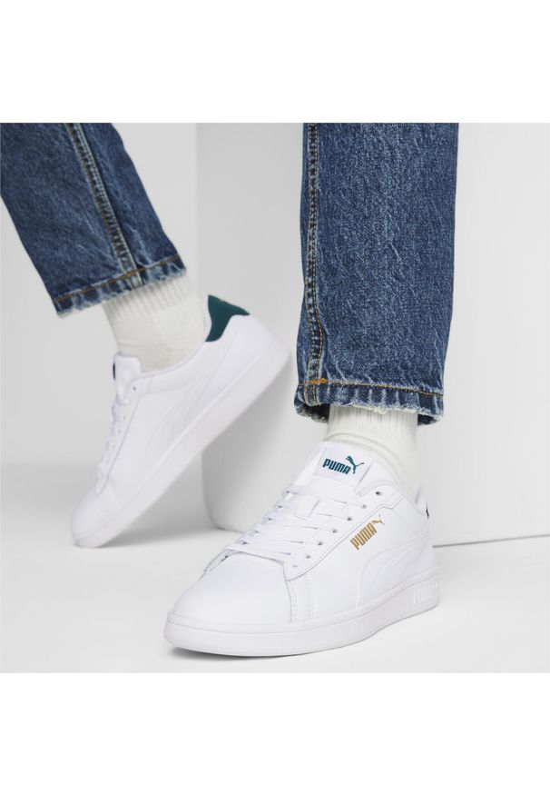 Puma - Buty do chodzenia męskie PUMA Smash 3.0 L. Kolor: biały, żółty, wielokolorowy, zielony. Sport: turystyka piesza