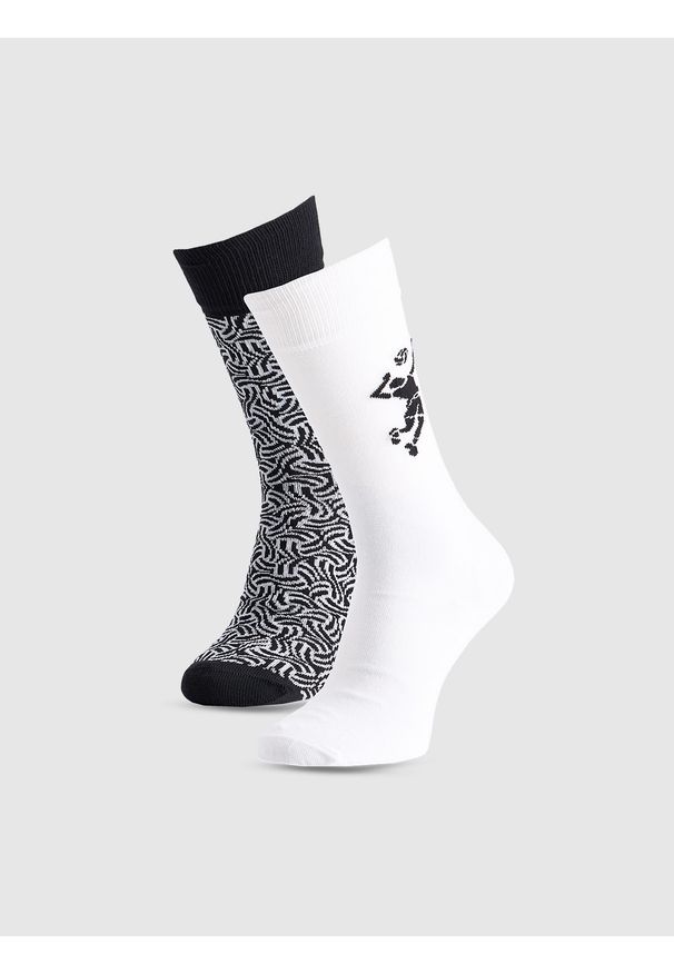 4f - 4F Skarpety casual za kostkę (2-pack) uniseks - multikolor 35-38. Kolor: wielokolorowy. Materiał: bawełna, włókno, materiał