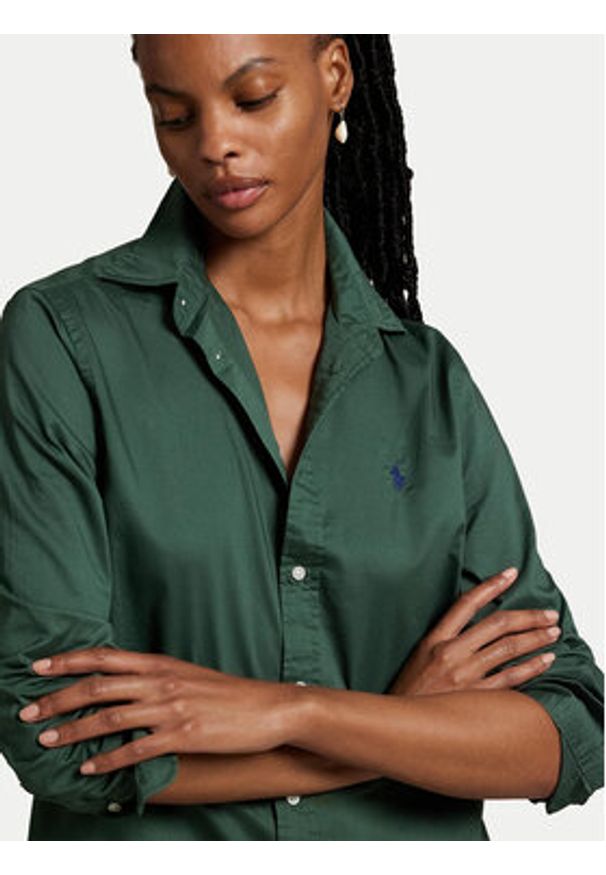 Polo Ralph Lauren Koszula 211A92177004 Zielony Classic Fit. Typ kołnierza: polo. Kolor: zielony. Materiał: bawełna