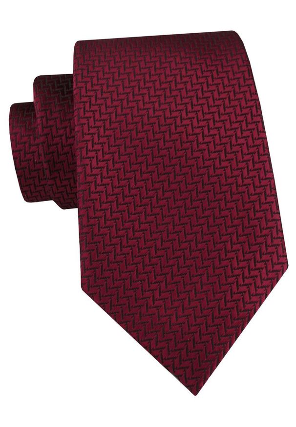 Męski Krawat Alties - Bordowy z Delikatną Fakturą Tkaniny. Kolor: czerwony. Materiał: tkanina. Styl: wizytowy, elegancki
