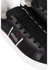 Antony Morato Sneakersy | MMFW01277-LE500019 | Mężczyzna | Czarny. Nosek buta: okrągły. Kolor: czarny. Materiał: skóra ekologiczna. Wzór: aplikacja. Sport: turystyka piesza