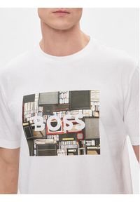BOSS - Boss T-Shirt Teeheavyboss 50510009 Beżowy Regular Fit. Kolor: beżowy. Materiał: bawełna #4