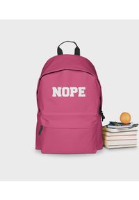 MegaKoszulki - Plecak szkolny Nope - plecak różowy. Kolor: różowy #1